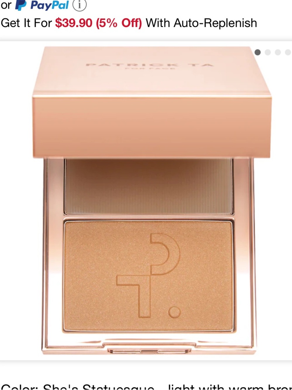 Patrick Ta She's Statuesque  - light with warm bronzer and cool contour